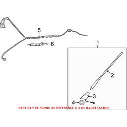 VW Radio Antenna Mast 1J0035849A